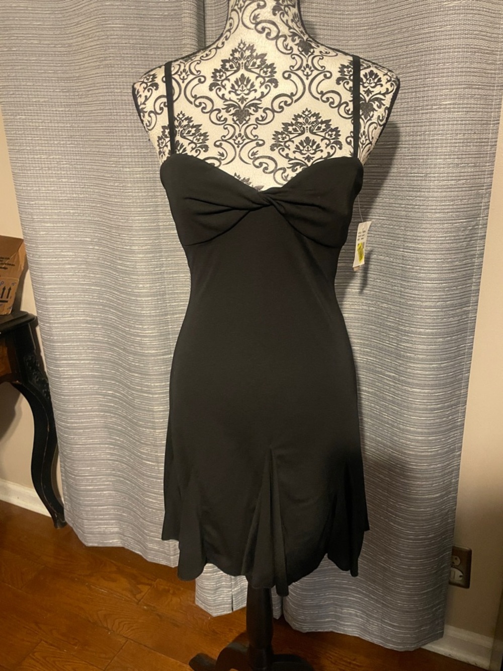Teeze Me Black Twist-Front Slip Dress